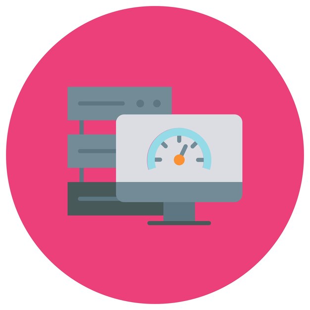 Database Speed Flat Illustration