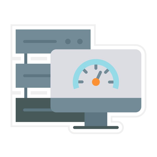 Database Speed Flat Illustration