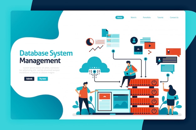 Database system management landing page