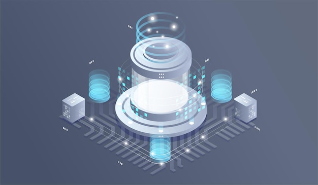 Datacenter isometric illustration