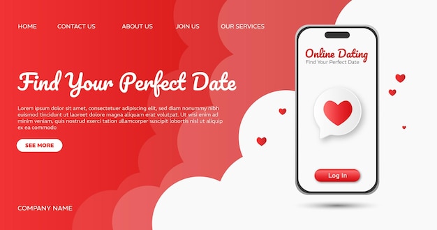 Dating site homepage template