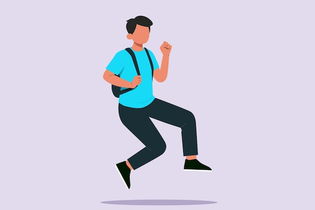 Day 507 Happy Characters jumping from joy fun