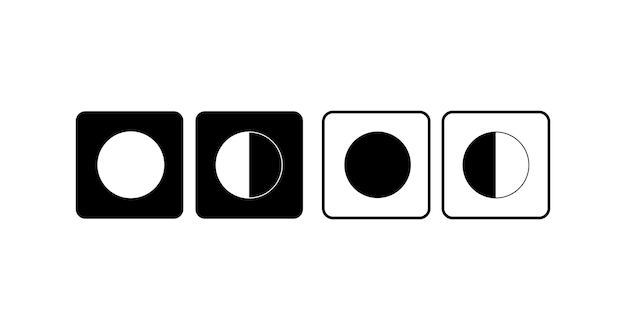 day and night mode icon. mobile app interface design concept dark mode switch.