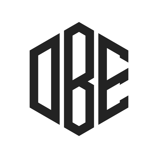 DBE Logo Design Initial Letter DBE Monogram Logo using Hexagon shape