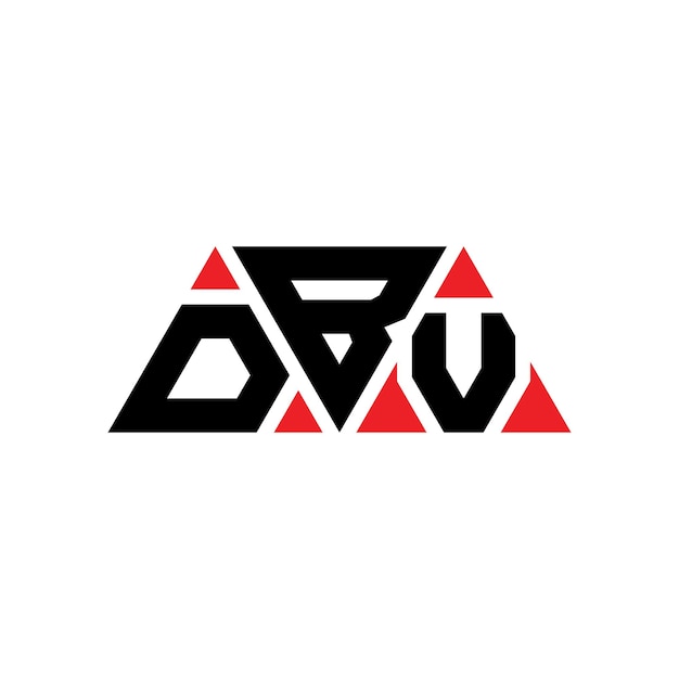 DBV triangle letter logo design with triangle shape DBV triangle logo design monogram DBV triangle vector logo template with red color DBV triangular logo Simple Elegant and Luxurious Logo DBV
