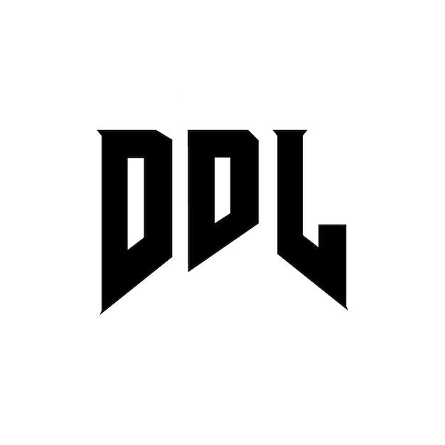 DDL letter logo design for technology company DDL logo design black and white color combination DDL logo DDL vector DDL design DDL icon DDL alphabet DDL typography logo design