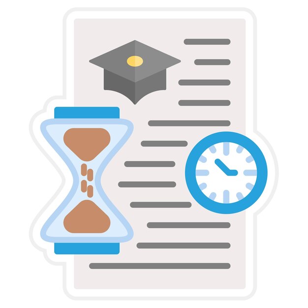 Deadlines Flat Illustration