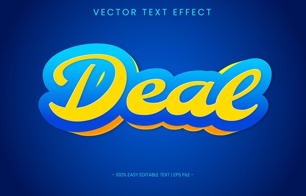 deal text effect 3d looks editable eps file