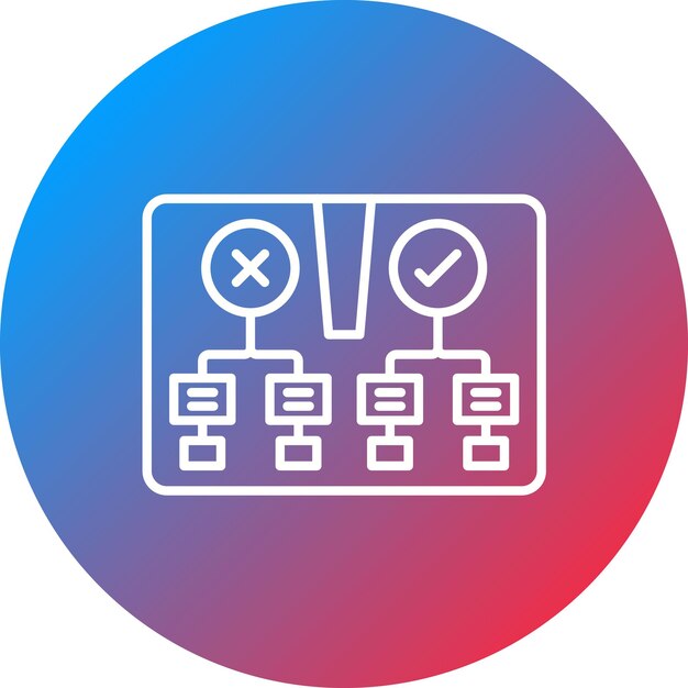 Decision Tree icon vector image Can be used for Artificial Intelligence