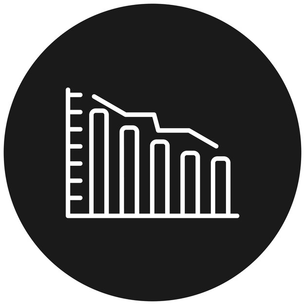 declining line graph vector icon can be used for infographics iconset