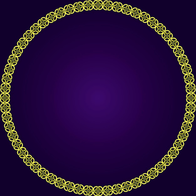 decorative circle frame with dark gradient background