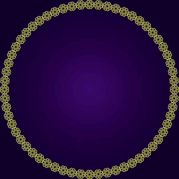decorative circle frame with dark gradient background