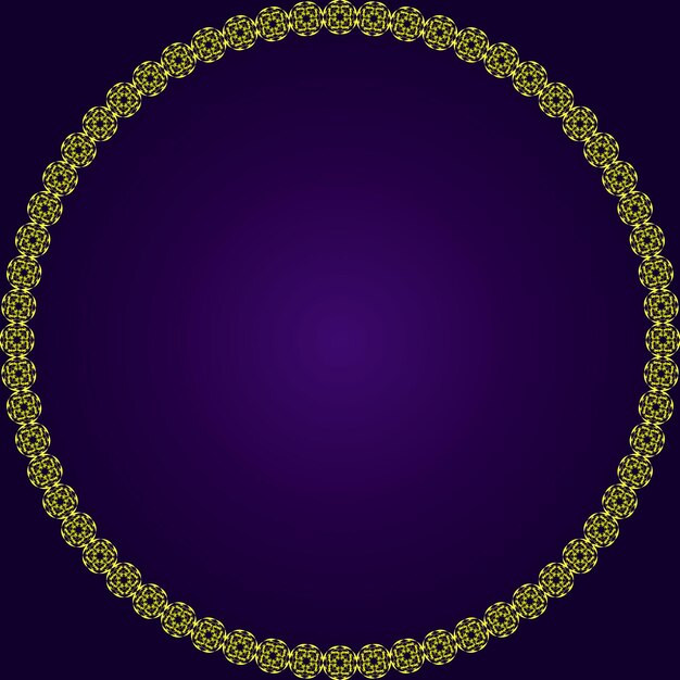 decorative circle frame with dark gradient background