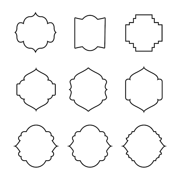 Decorative graphics shape outline create