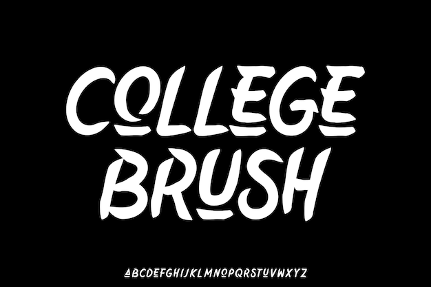 Decorative handwritten brush stroke font vector