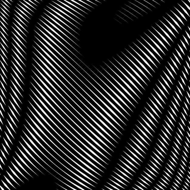 Decorative lined hypnotic contrast background. Optical illusion, creative black and white graphic moire backdrop.