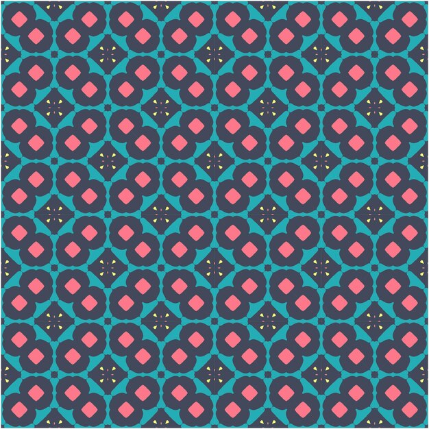 Decorative seamless pattern with minimalist abstract retro design style