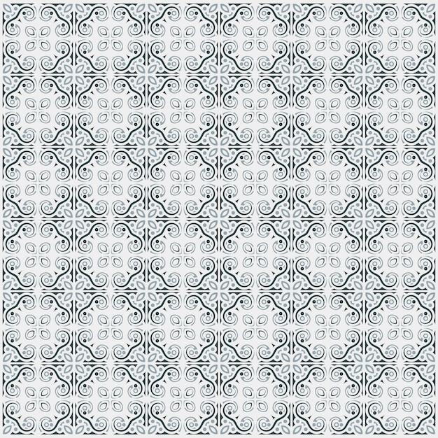 Decorative Swirl Floral Ornament Pattern for Textile and Paper Background