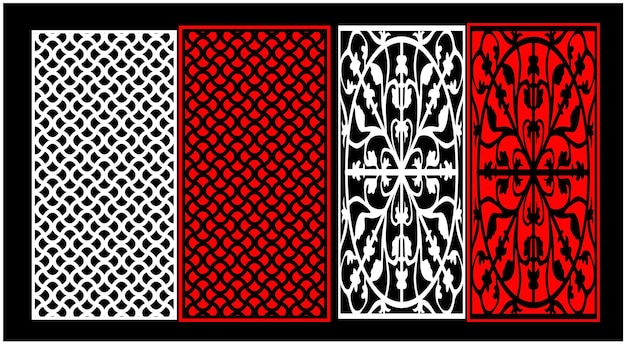 decorative wall panels set jali design cnc patternlaser cutting patternrouter cnccutting