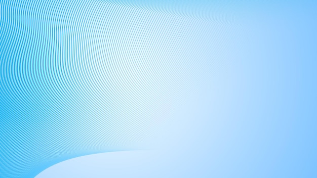 Deep sky blue gradient abstract background with stripes curve line vector image