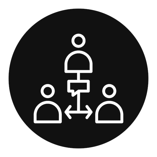 delegating task icon vector image can be used for crisis mangement