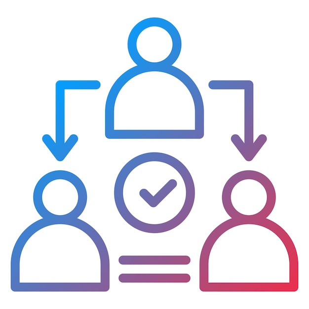 delegation task icon vector image can be used for product management