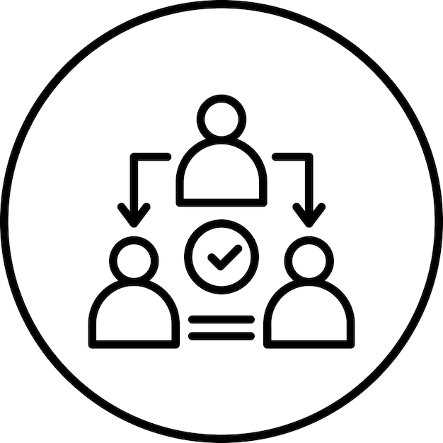 delegation task icon vector image can be used for product management