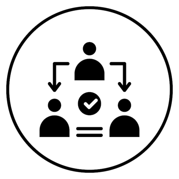 delegation task icon vector image can be used for product management
