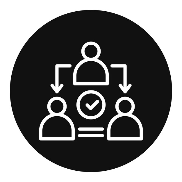 delegation task icon vector image can be used for product management