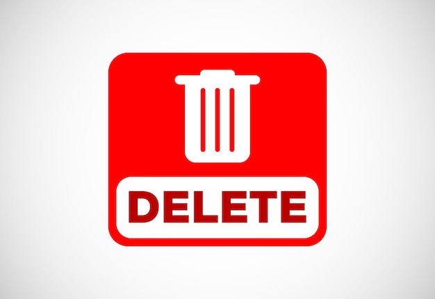 Delete button trash can bin symbol Delete web icon vector illustration