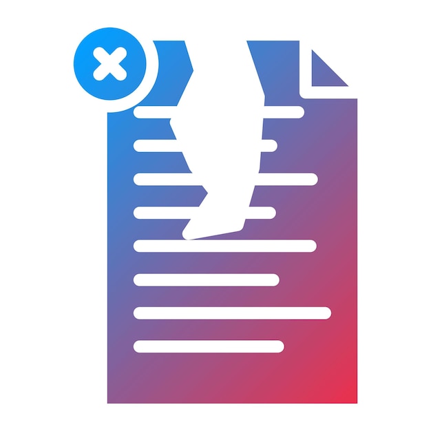 Delete File icon vector image Can be used for Documents And Files