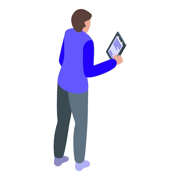Delivery man checking order on clipboard using mobile app