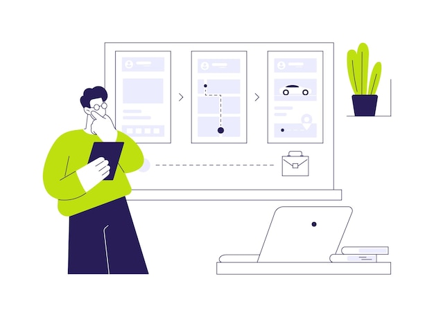 Delivery plan abstract concept vector illustration business analyst develops a delivery plan project