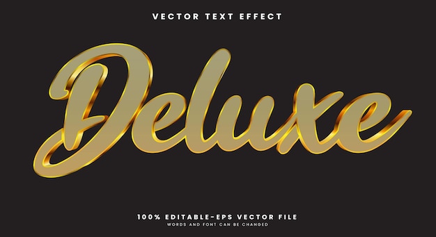 deluxe 3d golden style editable text effect template