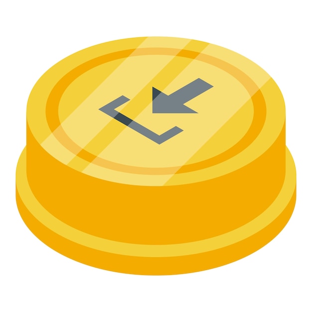 Demo button icon Isometric of demo button vector icon for web design isolated on white background