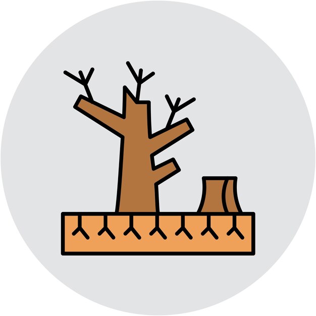 Desertification Vector Illustration Style