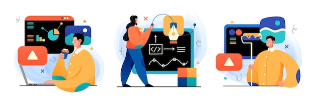 design and development illustrations collection of concept illustrations