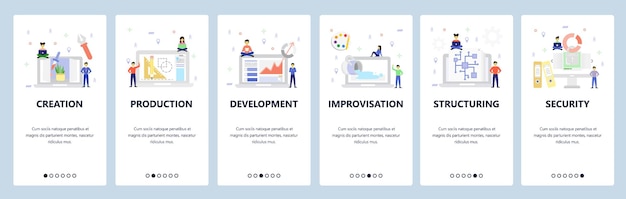 design and drawing digital illustration business chart secure access mobile app onboarding screens menu vector banner template for website and mobile development web site design flat illustration