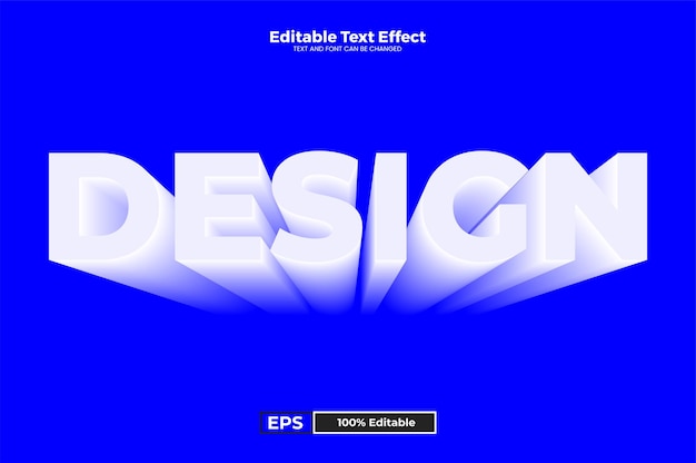 design editable text effect in modern trend style