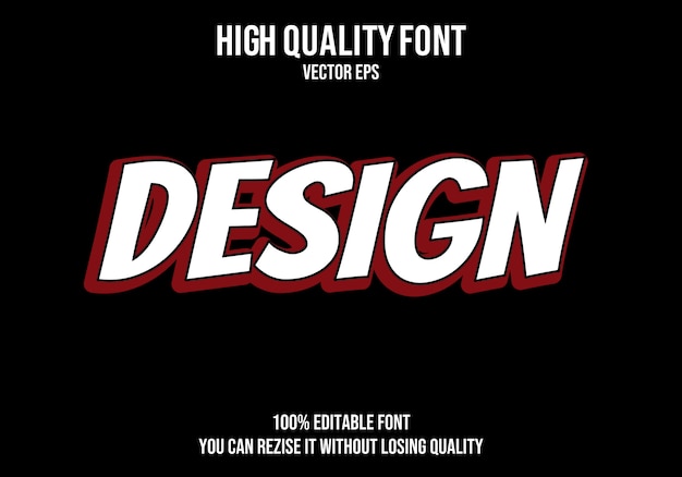 Design Editable Text Effect
