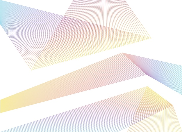 Design element Curved sharp corners wave many lines Abstract vertical broken stripes on white background isolated Creative line art Vector illustration EPS 10 Colors line created using Blend Tool
