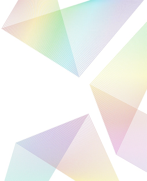 Design element Curved sharp corners wave many lines Abstract vertical broken stripes on white background isolated Creative line art Vector illustration EPS 10 Colors line created using Blend Tool