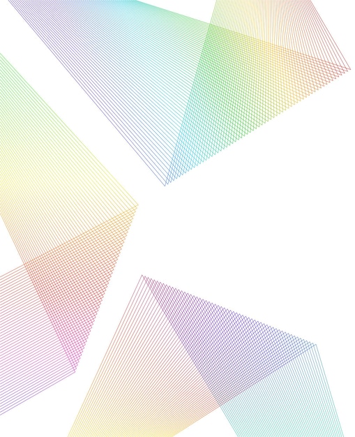 Design element Curved sharp corners wave many lines Abstract vertical broken stripes on white background isolated Creative line art Vector illustration EPS 10 Colors line created using Blend Tool