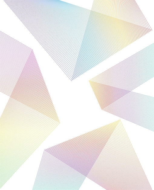 Design element Curved sharp corners wave many lines Abstract vertical broken stripes on white background isolated Creative line art Vector illustration EPS 10 Colors line created using Blend Tool