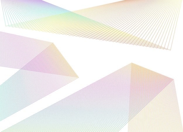 Design element Curved sharp corners wave many lines Abstract vertical broken stripes on white background isolated Creative line art Vector illustration EPS 10 Colors line created using Blend Tool