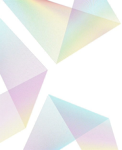 Design element Curved sharp corners wave many lines Abstract vertical broken stripes on white background isolated Creative line art Vector illustration EPS 10 Colors line created using Blend Tool