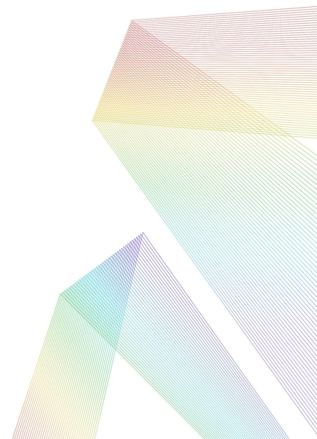 Design element Curved sharp corners wave many lines Abstract vertical broken stripes on white background isolated Creative line art Vector illustration EPS 10 Colors line created using Blend
