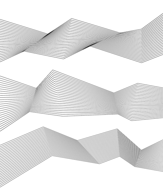 design element piligonal many parallel lines wavy form13
