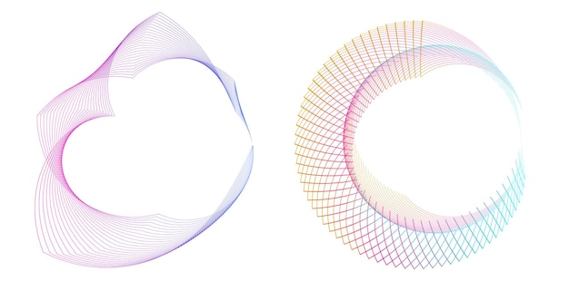 design element wave lines guilloche curve line background circle for pattern branding frame border certificates diplomas technologyphysics protective document layers simbol object