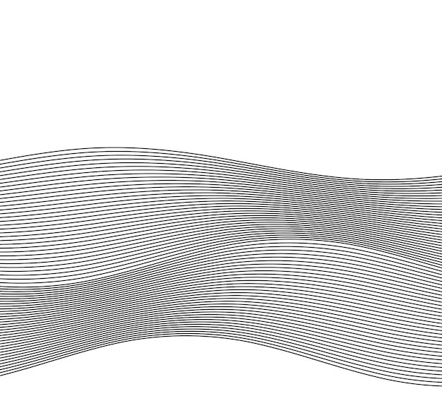 Design element Wave many parallel lines wavy form25